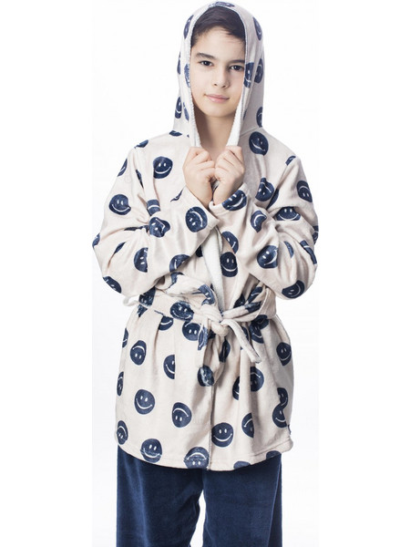 Galaxy Παιδική Ρόμπα Fleece Χειμωνιάτικη Εκρού 854