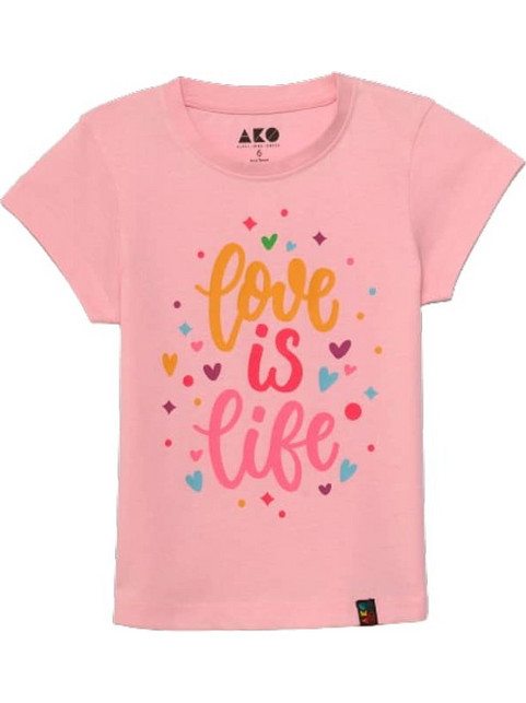 AKO Παιδικό T-Shirt Κοντομάνικο Ροζ 3256106-14