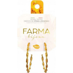 Farma Bijoux Γυναικεία Σκουλαρίκια Κρίκοι Επιχρυσωμένα CG580-40
