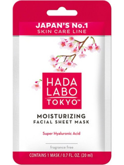 Hada Labo Tokyo Moisturising Facial Sheet Μάσκα Προσώπου για Ενυδάτωση με Υαλουρονικό 20ml