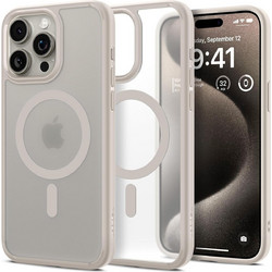Spigen Ultra Hybrid Magfit Frost Natural Titanium (iPhone 15 Pro)