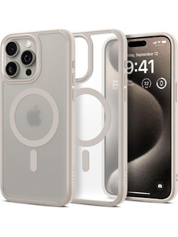 Spigen Ultra Hybrid Magfit Frost Natural Titanium (iPhone 15 Pro)