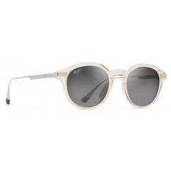 Maui Jim GS622-21 Ανδρικά Γυαλιά Ηλίου Στρογγυλά Κοκάλινα Διαφανή με Μαύρο Polarized Φακό