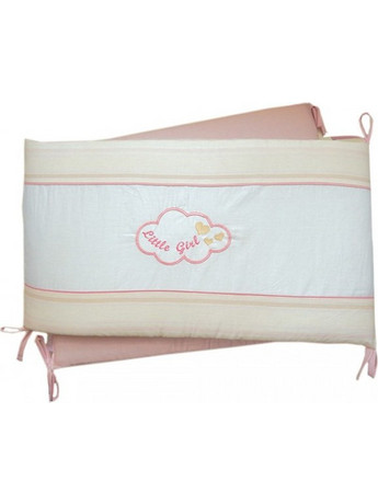 Baby Oliver Des 221 Πάντα Κούνιας Άσπρο/Ροζ 35x210cm