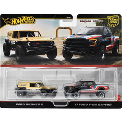 Mattel Hot Wheels Premium Ford Bronco R & '17 Ford F-150 Raptor