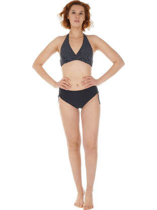 Gsecret Bikini Set Τριγωνάκι Ψηλόμεσο Μαύρο C8839-27225