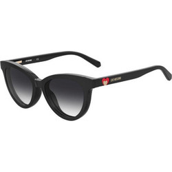 Love Moschino MOL051/CS 807/9 Γυναικεία Γυαλιά Ηλίου Οβάλ Κοκάλινα Μαύρα με Μαύρο Degradee Φακό