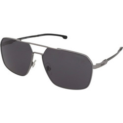 Carrera CA038/S KJ1/IR Ανδρικά Γυαλιά Ηλίου Aviator Μεταλλικά Ασημί με Μαύρο Φακό