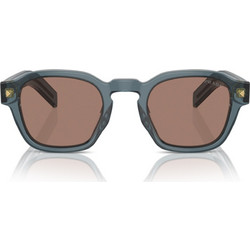 Prada PRA16S 17T05D Γυαλιά Ηλίου Τετράγωνα Κοκάλινα Μαύρα με Καφέ Φακό