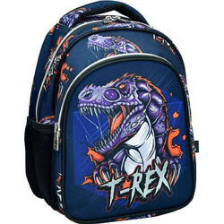 Back Me UP T-Rex Σχολική Τσάντα Πλάτης Νηπιαγωγείου Navy Μπλε 357-20054