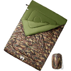 vidaXL Sleeping Bag Διπλό 3 Εποχών Χακί 94453