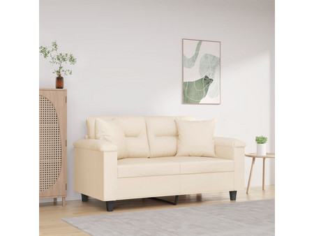 vidaXL Διθέσιος Καναπές Microfiber Μπεζ 210x77x80cm 3200970