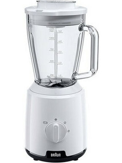 Braun JB1050WH Μπλέντερ για Smoothie με Γυάλινη Κανάτα 1.25lt 600W