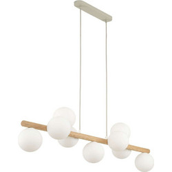 TK Lighting Estera Κρεμαστό Φωτιστικό Οροφής Ράγα Πολύφωτο Λευκό 5906
