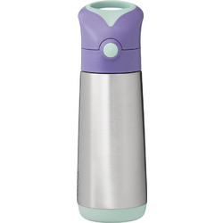 B.Box Pop Παιδικό Παγούρι Θερμός Ανοξείδωτο BPA Free με Καλαμάκι Λιλά 500ml