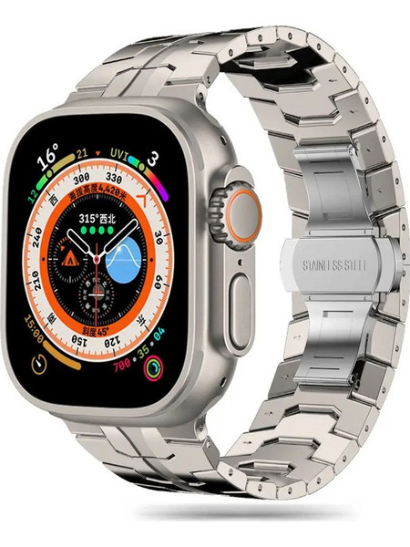 Tech-Protect Stainless Line Λουράκι Μεταλλικό Silver (Apple Watch 42 / 44 / 45 / 49mm)