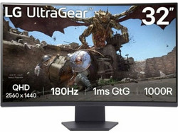 LG UltraGear 32GS60QC-B VA HDR Curved Gaming Monitor 31.6" 2560x1440 QHD 180Hz 1ms