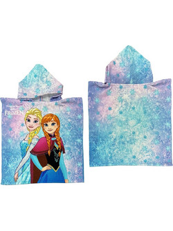 Disney Frozen Παιδικό Πόντσο Θαλάσσης Microfiber Γαλάζιο 50x100cm 42-3019