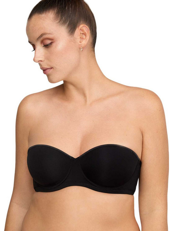 Promise Natalia Σουτιέν Strapless με Ελαφριά Ενίσχυση με Μπανέλα Μαύρο W1811