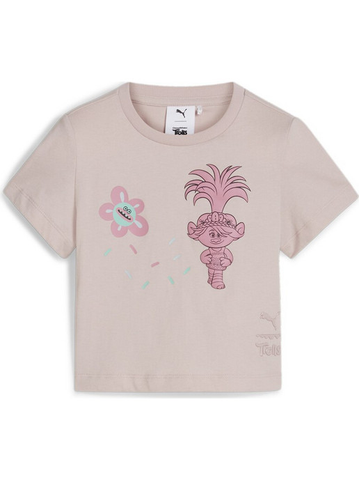 Puma X Trolls Graphic Tee Παιδικό T-Shirt Κοντομάνικο Ροζ 627386-49