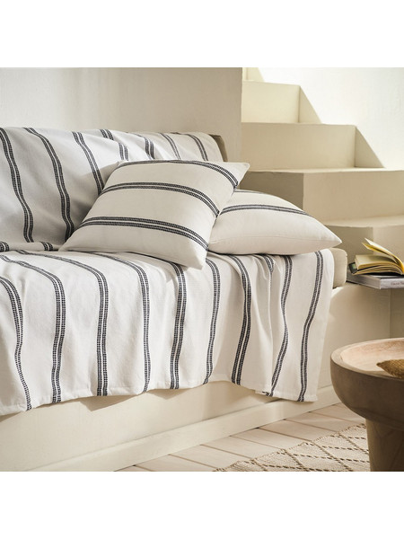 Gofis Home Ριχτάρι Διθέσιου Καναπέ 180x250 Rathma Pure White Graphite 375
