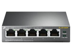 TP-Link TL-SF1005P V5 Unmanaged L2 Switch με 5 Θύρες Ethernet 100Mbps