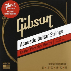 Gibson SAG-CPB11 Σετ 6 Χορδές Ακουστικής Κιθάρας Phosphor Bronze 11-52" Light Tension