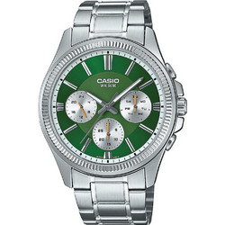 Casio Ανδρικό Ρολόι Χρονογράφος με Ασημί Μεταλλικό Μπρασελέ MTP-1375PD-3AVEF