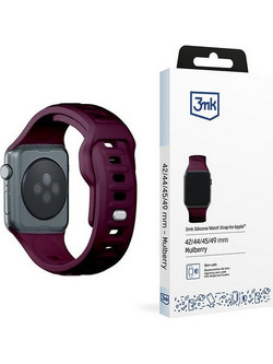 3mk Λουράκι Σιλικόνης Burgundy (Apple Watch 42 / 44 / 45 / 49mm)