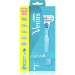 Gillette Venus Smooth Γυναικείο Ξυραφάκι με Ανταλλακτικές Κεφαλές με 3 Λεπίδες & Λιπαντική Ταινία 5τμχ