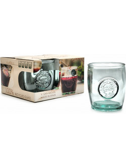 San Miguel Σετ Ποτήρια Νερού Γυάλινα Authentic Bajo 400ml 4τμχ XR217801