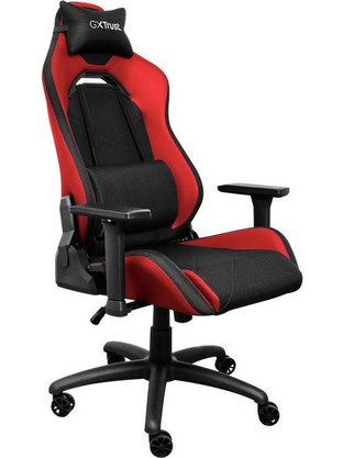 Trust GXT714R Ruya Καρέκλα Gaming Υφασμάτινη με Ρυθμιζόμενα Μπράτσα Κόκκινη Μαύρη 25064