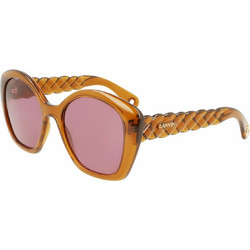 Lanvin LNV628S-208 Γυναικεία Γυαλιά Ηλίου Τετράγωνα Κοκάλινα Καφέ με Ροζ Φακό