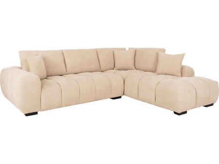 HomeMarkt Coven Γωνιακός Καναπές Δεξιά Γωνία Εκρού 298x208x85cm HM3266.01R