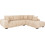 HomeMarkt Coven Γωνιακός Καναπές Δεξιά Γωνία Εκρού 298x208x85cm HM3266.01R