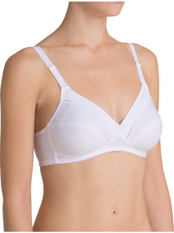 Triumph Cotton Classic Σουτιέν Minimizer χωρίς Μπανέλα Λευκό 10003320-0003