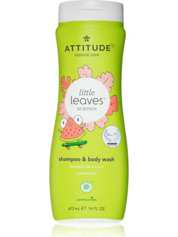Attitude Little Leaves Watermelon & Coco Σαμπουάν & Αφρόλουτρο για Επανόρθωση 473ml