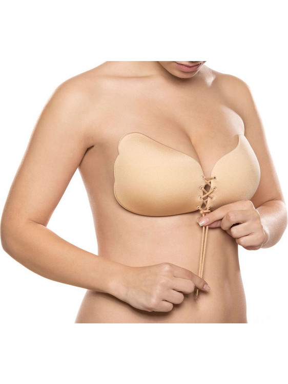 Bye Bra Σουτιέν Αυτοκόλλητο Push Up χωρίς Μπανέλα Nude D-215773