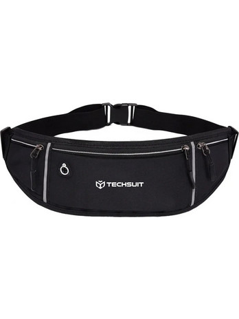 Techsuit CWB3 Τσαντάκι Μέσης για Τρέξιμο Μαύρο