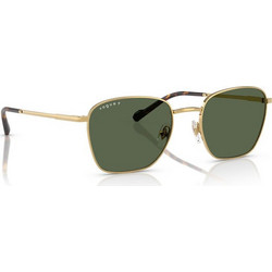 Vogue VO4322S 280/9A Ανδρικά Γυαλιά Ηλίου Τετράγωνα Μεταλλικά Χρυσά με Πράσινο Φακό