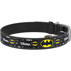Waudog Batman 3 Δερμάτινο Κολάρο Σκύλου Μαύρο 3.5x44-58cm