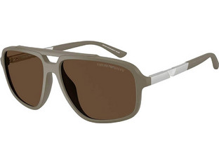 Emporio Armani EA4236U 543773 Ανδρικά Γυαλιά Ηλίου Aviator Κοκάλινα Γκρι με Καφέ Φακό