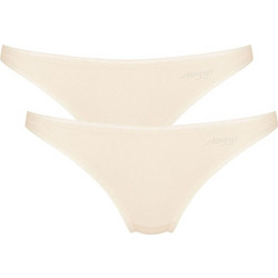 Sloggi Go Mini Βαμβακερά Γυναικεία Slip Εκρού 2Pack 10207366-00CS