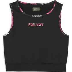 Freddy Γυναικείο Αθλητικό Crop Top Μαύρο S4WSFB4-NFLO69-L