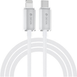 Devia EC654 Braided USB-C to Lightning Cable 27W 1.5m White 6942297107991
