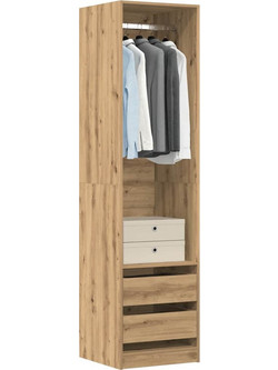 vidaXL Βεστιάριο Ρούχων Φυσικό Χρώμα 50x50x200cm 3318629