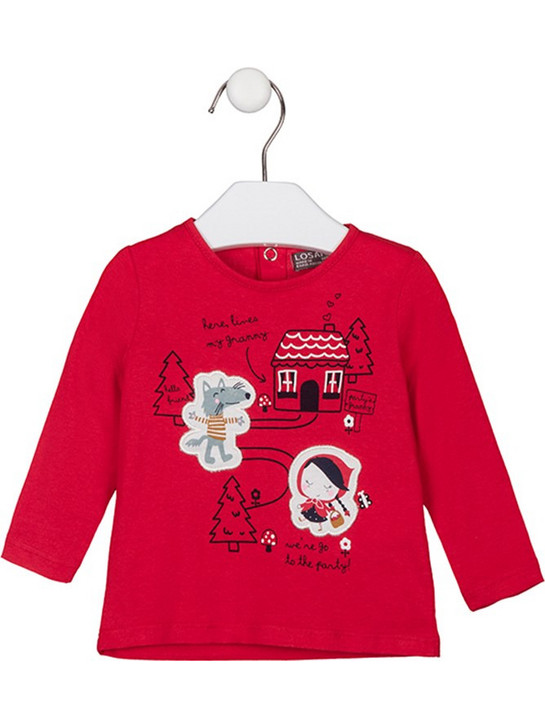 Losan Παιδικό T-Shirt Μακρυμάνικο Κόκκινο 128-1001AL