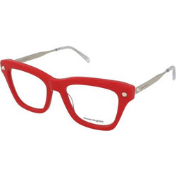 Alexander McQueen AM0484O 007 Γυναικείος Σκελετός Γυαλιών Οράσεως Κοκάλινος Ασημί Κόκκινος