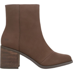 Toms Evelyn Γυναικεία Μποτάκια Αστραγάλου Suede Ταμπά με Χοντρό Χαμηλό Τακούνι 10021283