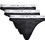 Tommy Hilfiger Γυναικεία String Μαύρα 3Pack UW0UW05532-0SI